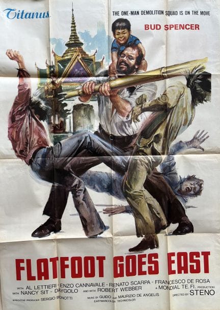 FLATFOOT GOES EAST Steno 1975 100 x 140 cm Italien