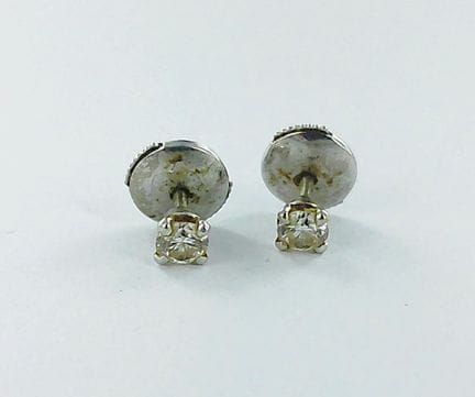 Paire de boucles d'oreilles or gris 750 millièmes 