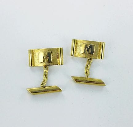 Coppia di gemelli in oro 750.
14 gr. Punzonati
