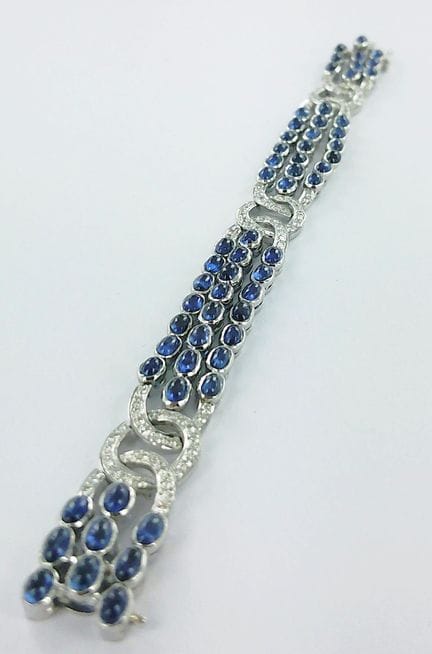 Pulsera de oro blanco de 750 milésimas con motivos