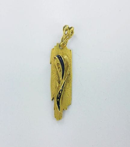 Ciondolo con la Madonna in oro 750, parzialmente s