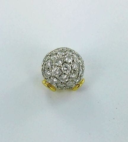 Pendentif deux ors 750 millièmes pavé de diamants 