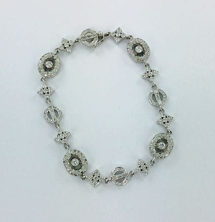 Pulsera de oro blanco de 750 milésimas con motivos