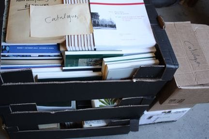 BIBLIOGRAPHY. Approximately 6 boxes of catalogs li