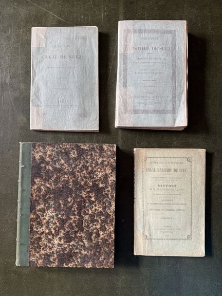 SUEZ CANAL 4 volumes:
- LESSEPS (Ferdinand de) and