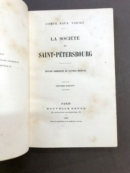 VASILI (Conde Paul VASILI)   [Juliette ADAM, de so