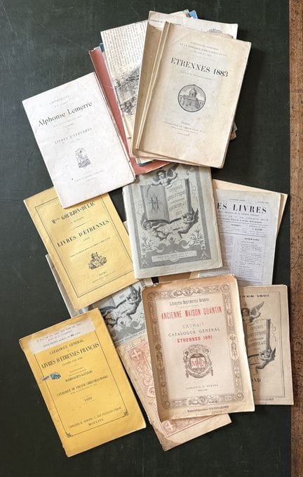 15 late 19th-century catalogs of New Year's gift b
