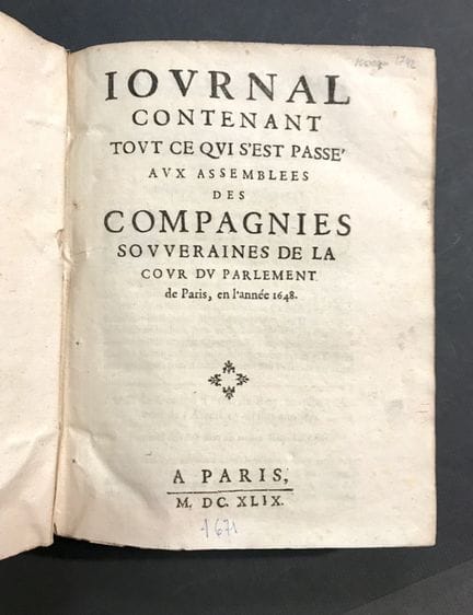 [MAZARINADES] - Recueil de 31 pièces dont une diza