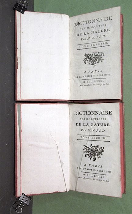 [SIGAUD de LA FOND (Joseph-Aignan)]. Dictionnaire 