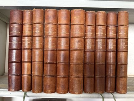 VILLEMAIN (Abel-François) 7 works, 10 volumes:
- C