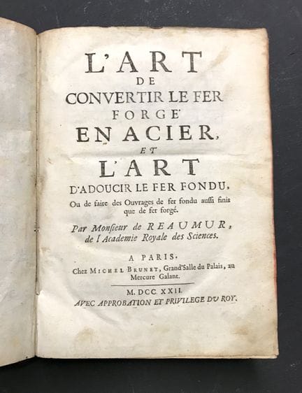 REAUMUR (René-Antoine Ferchault de). L'Art de conv