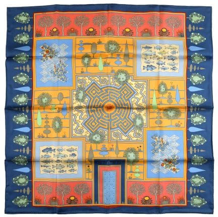 HERMÈS París
Pañuelo cuadrado de sarga de seda, mo