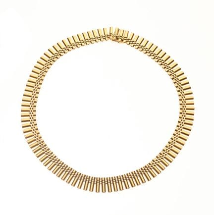 COLLAR de oro de 750‰ con malla de varillas.
Peso: