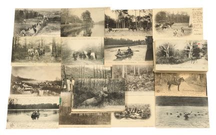 RÉUNION de 87 cartes postales sur le thème de la c
