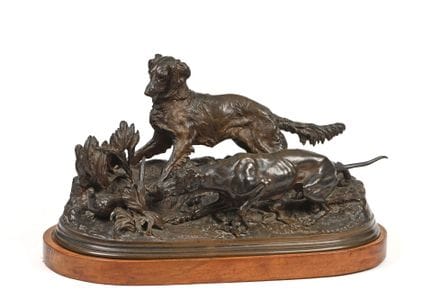 Pierre-Jules MENE (1810-1879) 
"Setter et braque à