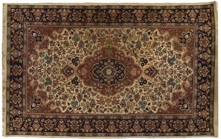 INDIA, Kashmir 
Hand-knotted wool rug with a polyc