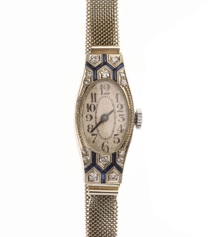 RELOJ DE MUJER con correa de oro blanco de 750‰; e