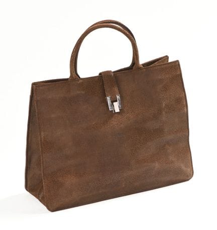 LONGCHAMP
Bolso de compras de ante marrón con refl