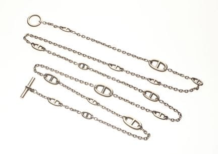 HERMÈS París
Collar largo «Farandole» de plata de 