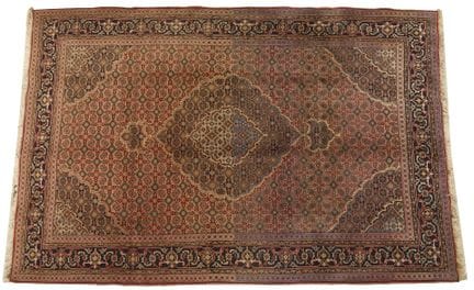 IRAN, Ardabil
Hand-knotted wool rug featuring a la
