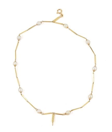 PULSERA flexible con doble hilera de perlas Acoya 