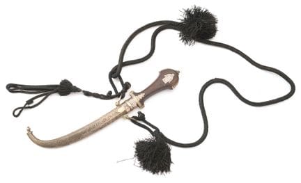 Moroccan dagger known as a "Koumia," with a wooden