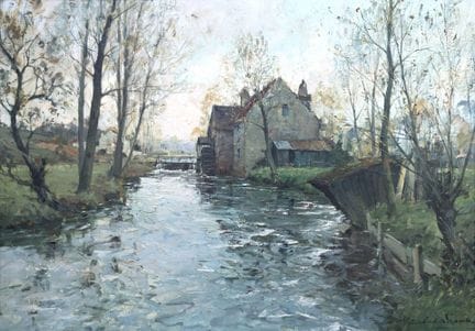 Paul Émile LECOMTE (1877-1950) 
"Mill by the river