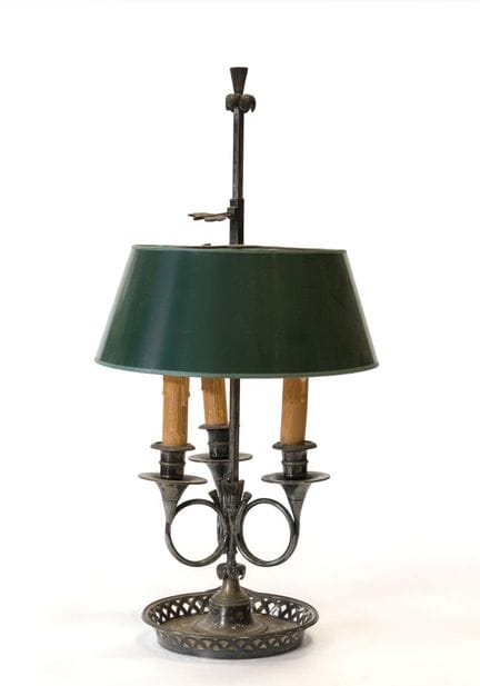 HOT WATER BOTTLE LAMP with three light arms shaped