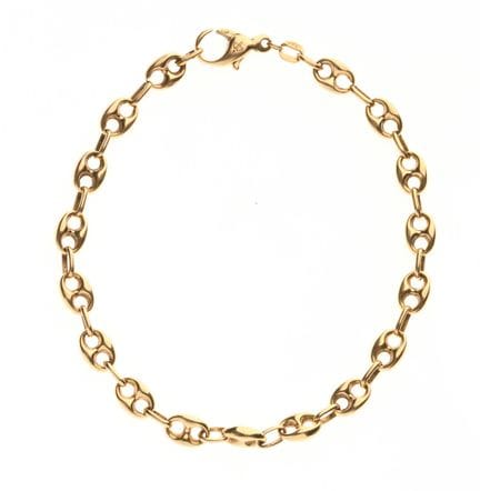 PULSERA flexible de oro de 750‰ con eslabones en f
