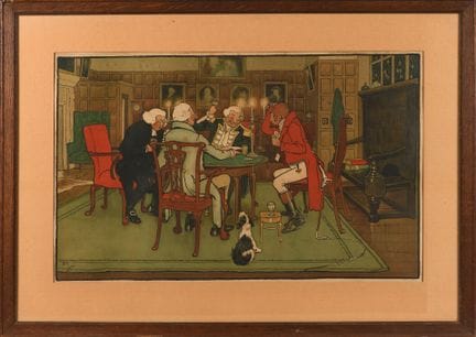 Cecil ALDIN (1870-1935) d'après
"Les joueurs de ca
