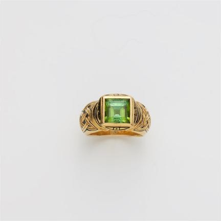 Otto Jakob
A German 18k yellow gold black enamel a