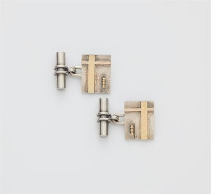 Jean Després
A pair of French silver and 18k gold 