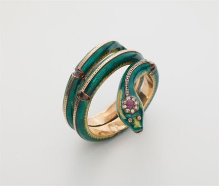 A 15k red gold translucent guilloché enamel diamon