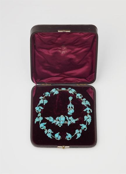 Parts of a late 19th century silver and turquoise 