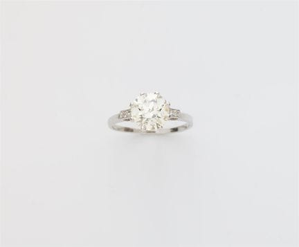A platinum and transitional-cut diamondArt Déco so