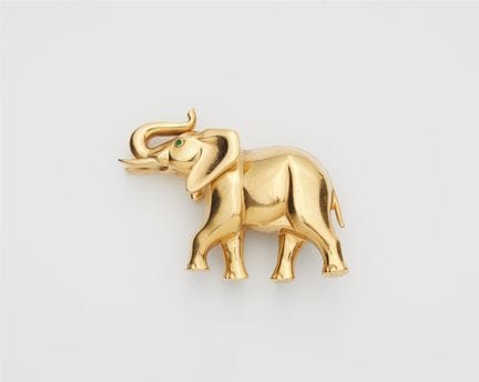 Cartier
A French 18k yellow gold and emerald sculp
