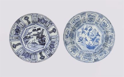 Un plat de Delft et un « kraakschotel » chinois à 