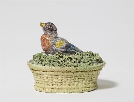 Nid d'oiseau chanteur en terrine

Faïence, décor c