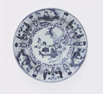 Bol à décor Wanli

Faïence, décor bleu aux contour