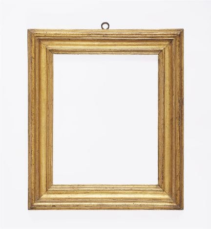 Cornice a pannello

Legno tenero e noce, dorato su
