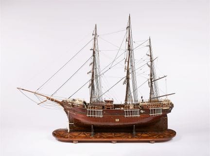 Modello della nave a tre alberi Margherita Regina 