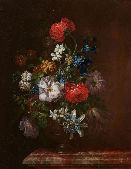 卡什帕·扬·希尔舍利

石板上的花瓶插花

铜板油画。29 × 22.4 厘米。

来源
德国私人收