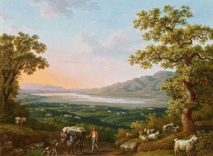 雅各布·菲利普·哈克特

比恩蒂纳湖

布面油画（重新衬托）。65 × 87 厘米。
左下角签名并注
