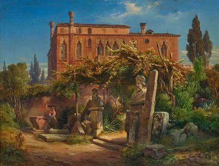 阿尔伯特·埃米尔·基尔希纳

威尼斯别墅一景

木板油画。31.3 × 40.2 厘米。
左下角署名