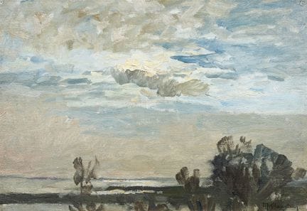 马克斯·克拉伦巴赫

《月夜习作 III》

布面油画，裱于硬纸板上。32 × 46 厘米。
右下角