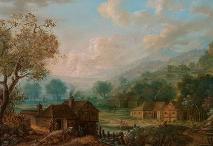 18世纪德国画坛大师

《山景与农舍》

木板油画。18.5 × 27 厘米。

来源
德国南部私人