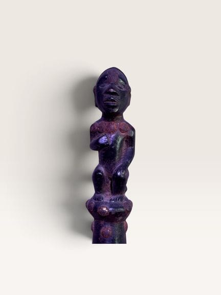 Baton de commandement Kongo en bois et clous de ta