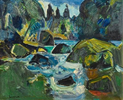 Carl Walter Liner, 1914-1997  
Weissbach 
Óleo sob