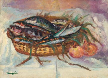 Henri Manguin, 1874-1949  
Corbeille de poissons, 