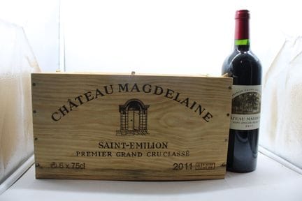 2011年 Ch MAGDELAINE，圣埃米利永，6 Blles
请查看照片了解酒瓶状况